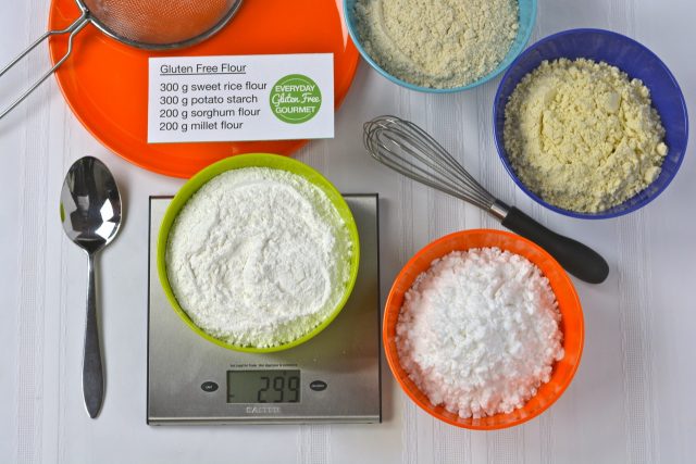 The four flour and starch combination for my gluten free flour mix