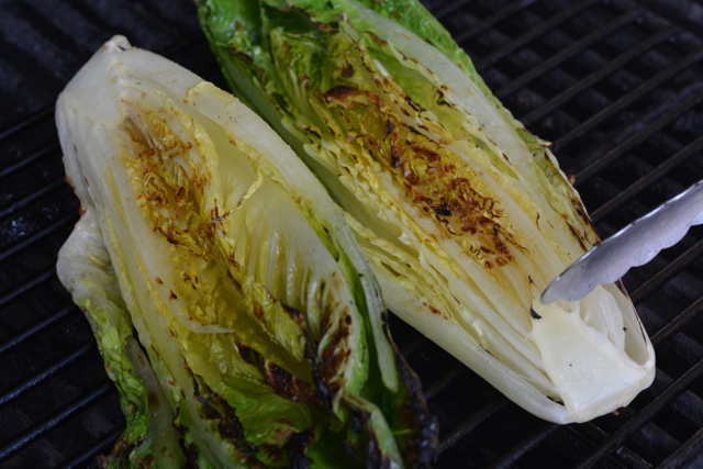 Grilled Romaine for Deconstructed Grilled Caesar Salad