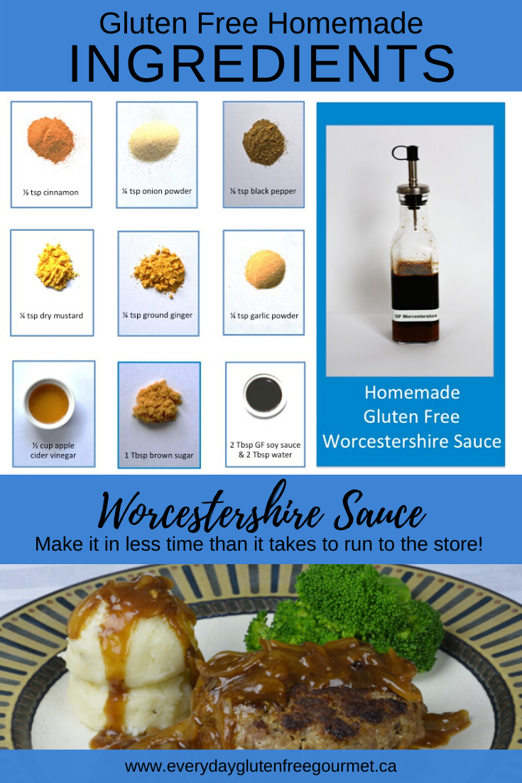 A picture of all the ingredients to make homemade Worcestershire sauce