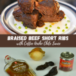 Succulent, braised Beef Short Ribs in Coffee Ancho Chile Sauce.