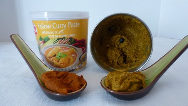 A comparison of homemade and store bought gluten free Thai Yellow Curry Paste