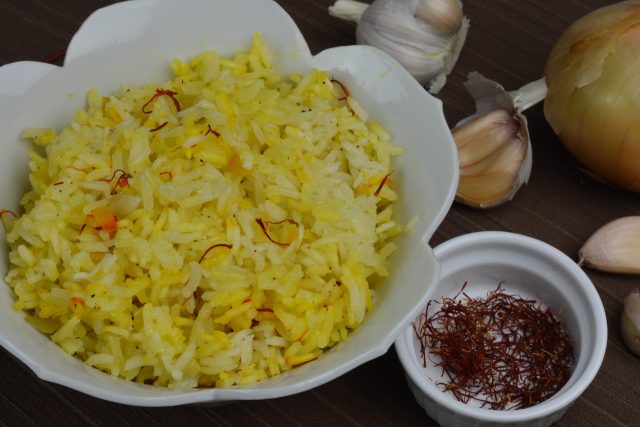 A dish of fragrant Saffron Rice