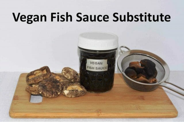 A jar of a Vegan Fish Sauce Substitute
