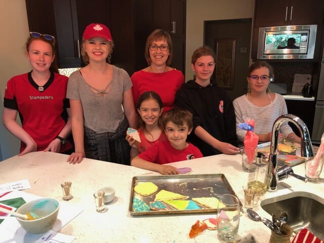 The decorators at the Cookie Decorating Party.