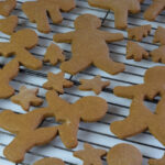 Using a gluten free flour conversion chart makes it easy to make several recipes of Gingerbread dough at one time.