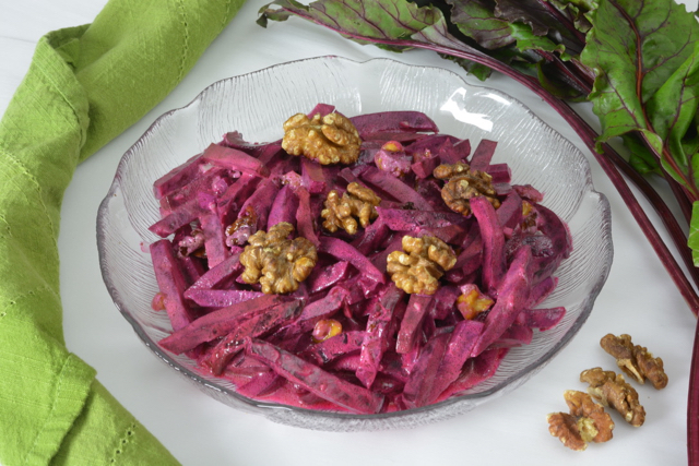 A Greek Beet Yogurt Salad with Walnuts