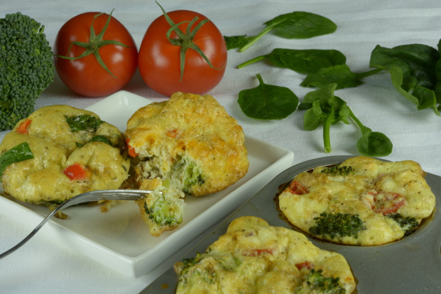 Fluffy Egg Muffins on a plate ready to eat