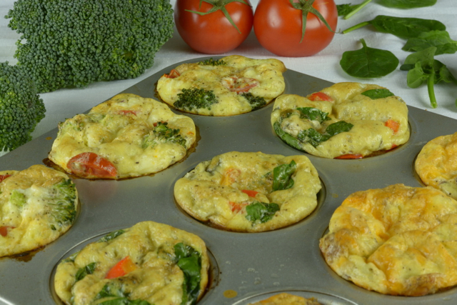 Egg Muffins in a muffin tin ready to eat.