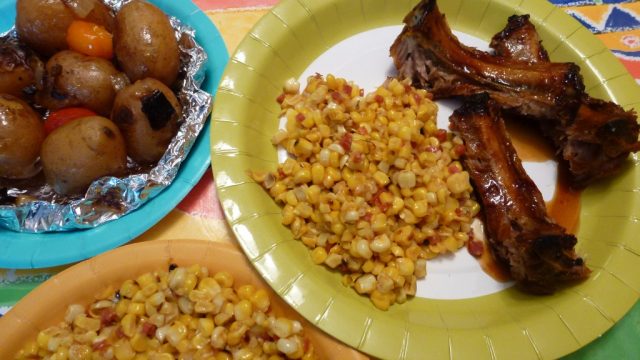 Sweet Chili Root Beer Baby Back Ribs right off the barbecue.