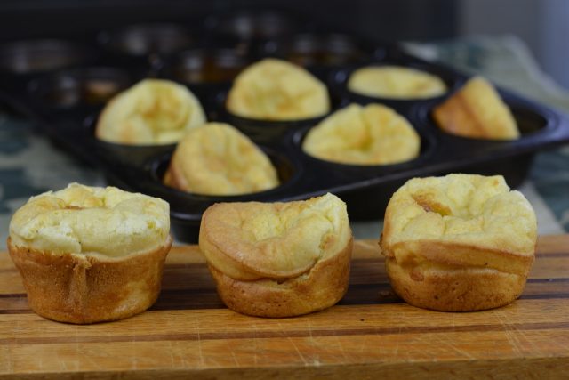 Gluten Free Yorkshire Pudding hot from the oven.