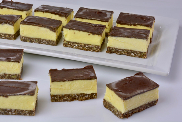 A tray of Nanaimo Ice Cream Bars