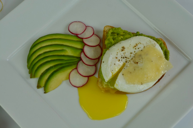 Close up of Poached Egg on Avocado Toast