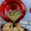 This makes the top spot on my holiday appetizer round up list - An oversized martini glass filled with Pomegranate Pear Guacamole.