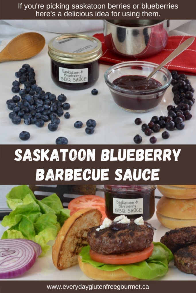 Saskatoon Blueberry Barbecue Sauce is perfect for bison burger, grilled pork or chicken.