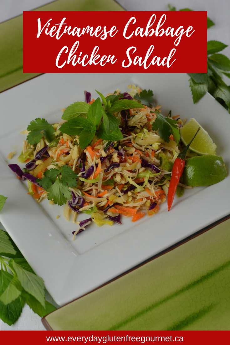 Vietnamese Cabbage Chicken Salad is a perfect summer lunch or dinner with all the fresh tastes of Vietnam.