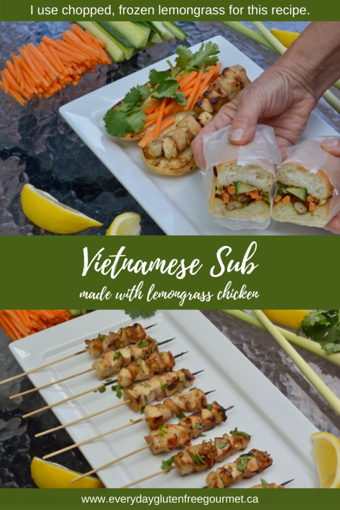 Vietnamese Sub made with lemongrass chicken.