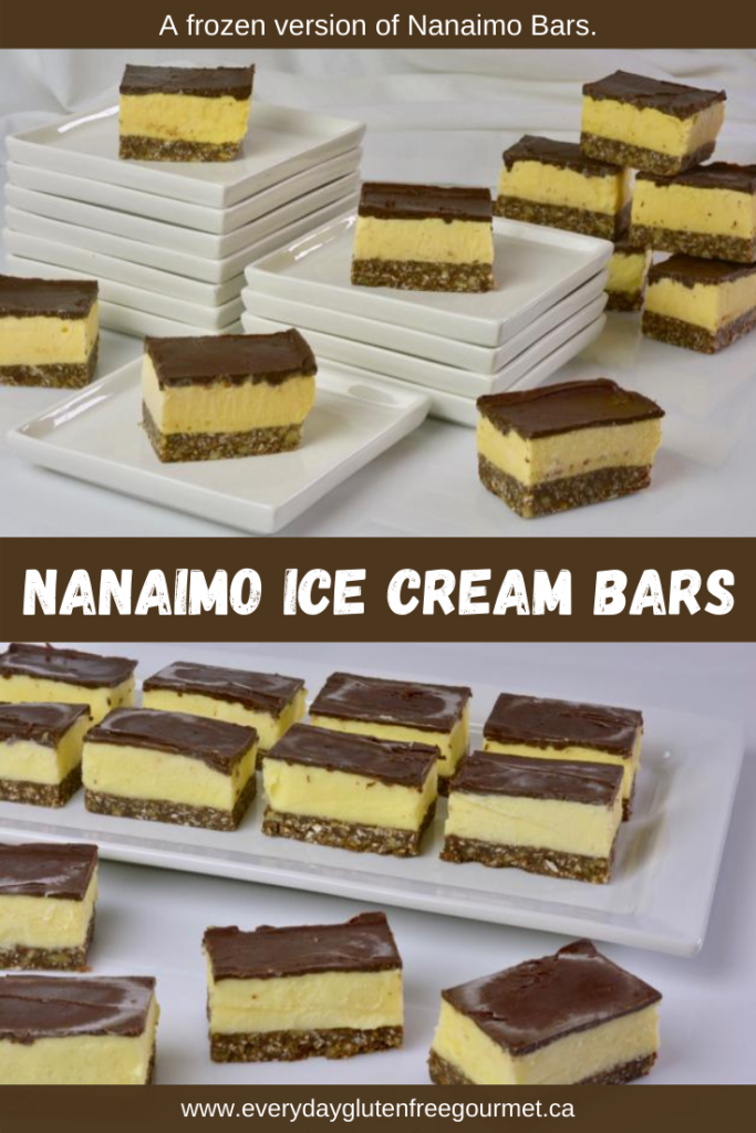 Gluten Free Nanaimo Ice Cream Bars, an amazing take on those decadent Nanaimo Bars.