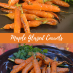 A plate of whole Maple Glazed Carrots.