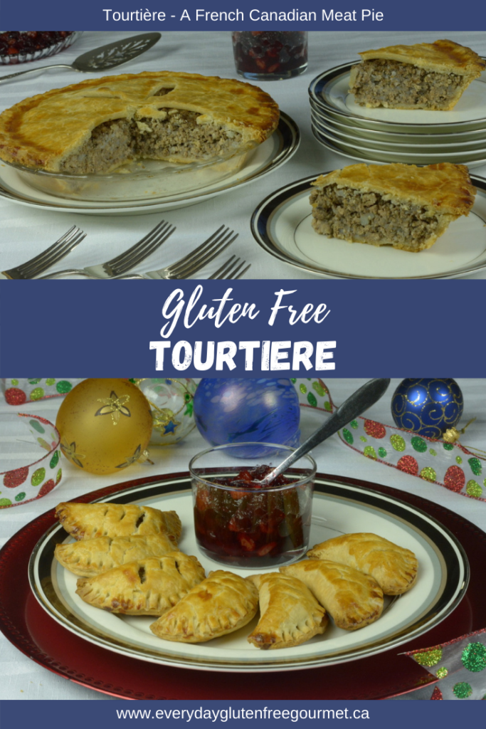 Tourtiere, a French Canadian Meat Pie served as a whole pie or made into individual hand pies.