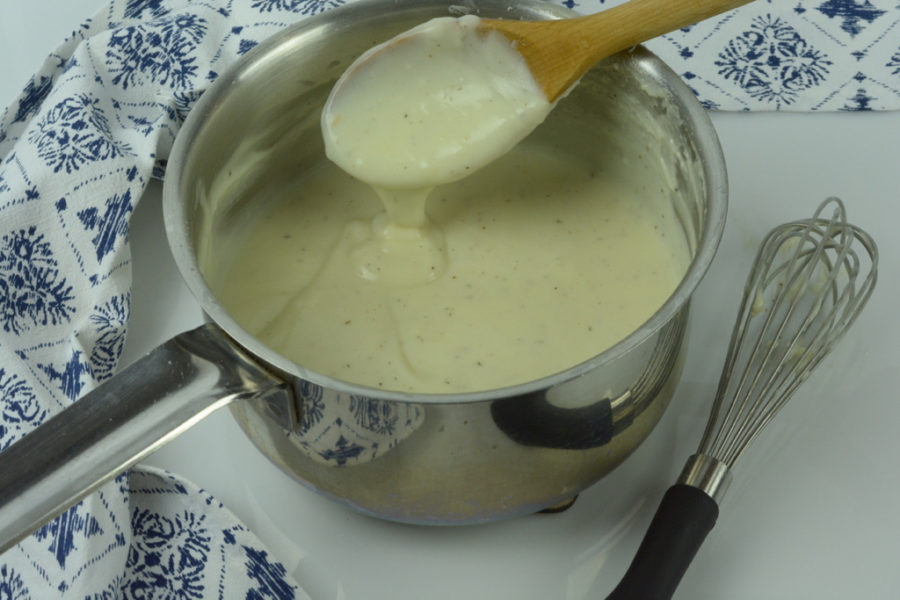 White Sauce in a pot ready to use.
