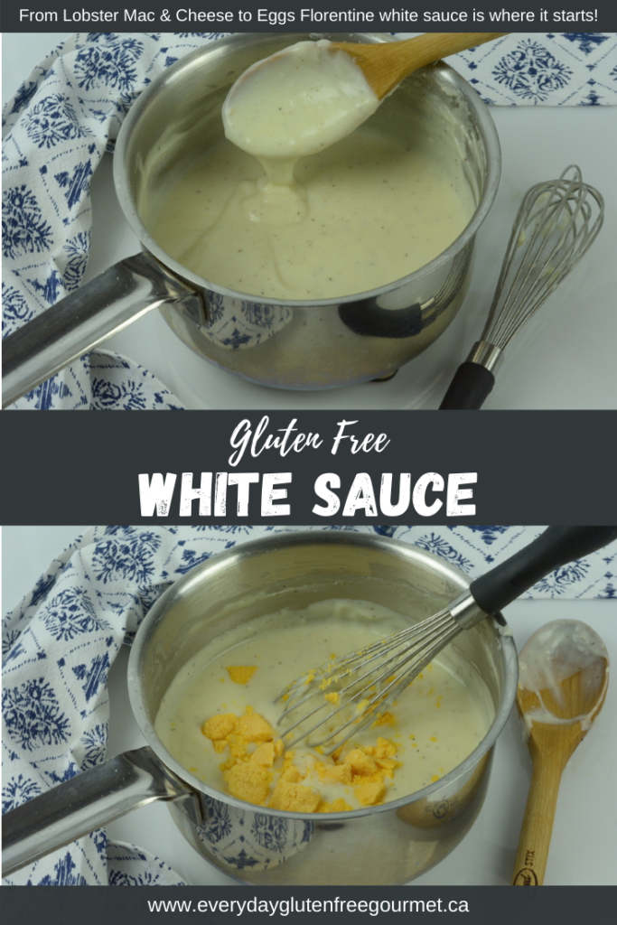 White Sauce is one of those basic recipes everyone needs. This one is made with cornstarch so is naturally gluten free.