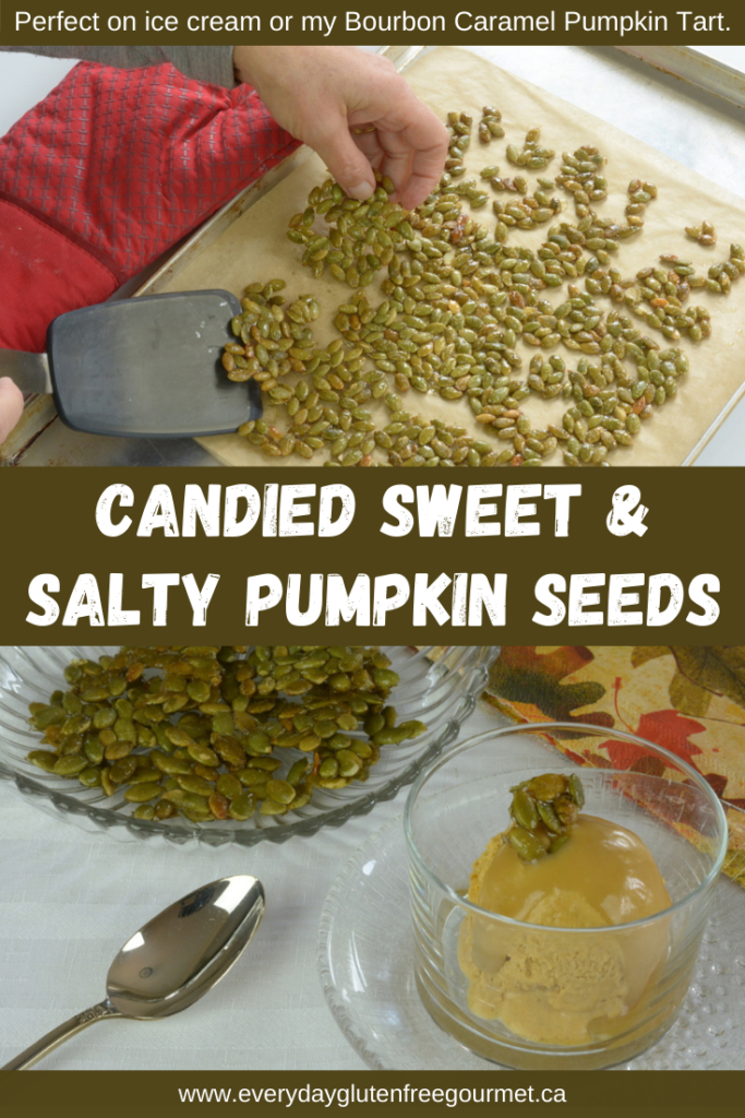 Candied Sweet and Salty Pumpkin Seeds and Pumpkin Ice Cream