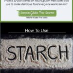The word 'starch' drawn in a pile of tapioca starch.