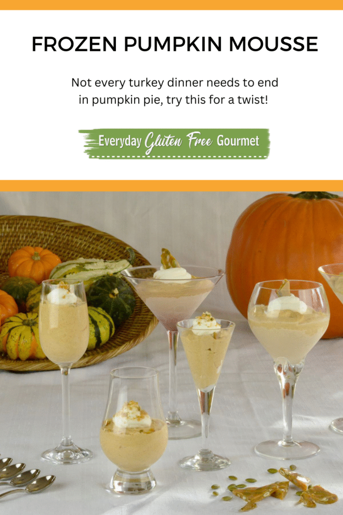 Frozen Pumpkin Mousse served in a variety of glasses.