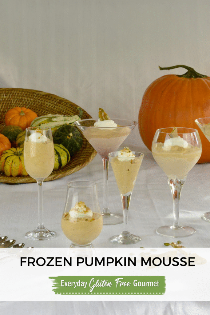 Frozen Pumpkin Mousse served in a variety of glasses.