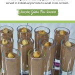 Ten Nutella Mousse shots each topped with a toasted hazelnut.