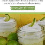 A small Mason jar filled with Key Lime Pie.